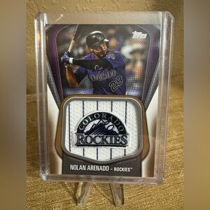 2020 Topps Series 1 Nolan Arenado Jumbo Jersey Sleeve Patch #/50 JJSP-NA Rockies